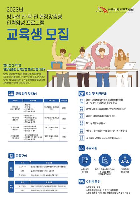 방사선 산학연 현장맞춤형 인력양성 교육 포스터